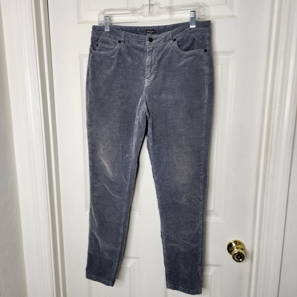 J. McLaughlin Gray Watson Corduroy tapered leg‎ Pants womens 10 - Picture 1 of 9
